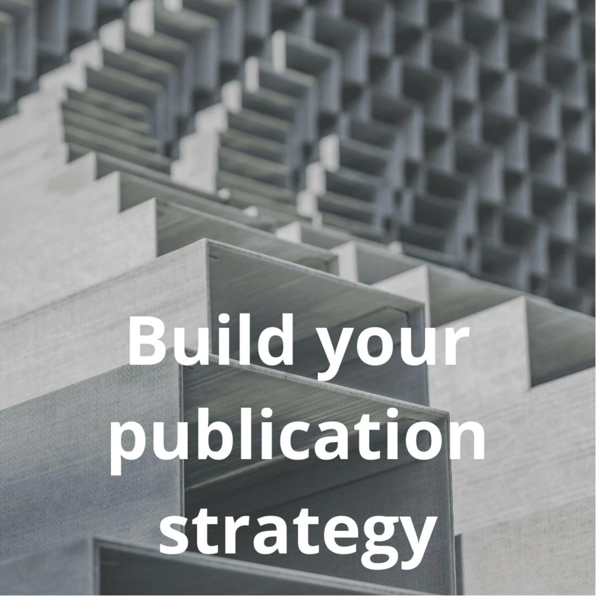 How to set up an efficient publication strategy